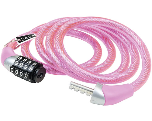 Špirálový lanový zámok s číselným zámkom a kľúčom