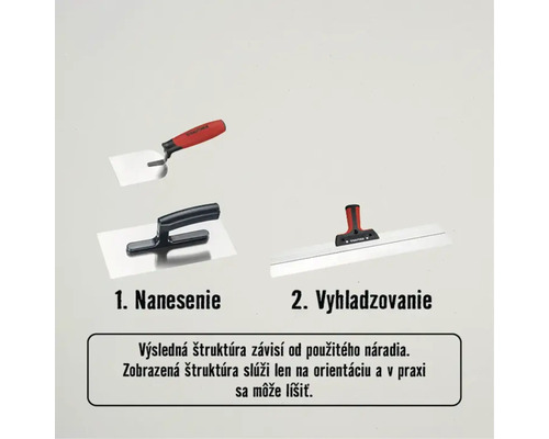 Zobrazenie troch hladkých špachtlí na dekoráciu stien