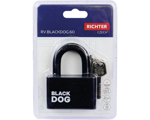Visiaci zámok Blackdog s kľúčom v balení