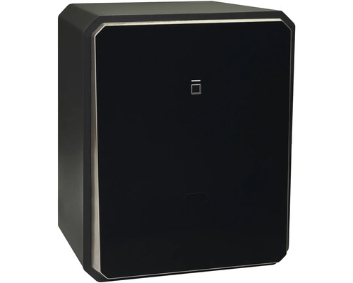 Čierny trezor na montáž na stenu