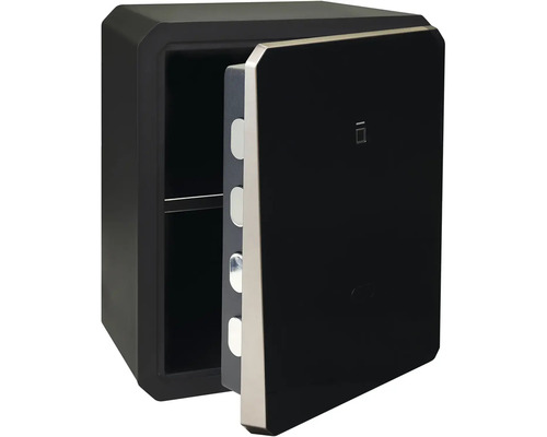 Otvorený čierny nábytkový trezor