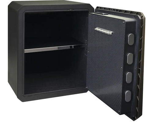 Otvorený nábytkový trezor s jednou policou