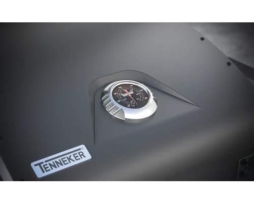 Gril Tenkeker s ukazovateľom teploty a logom Tenneker