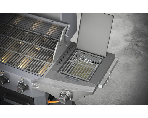 Gril s ohrievacím roštom a bočným horákom