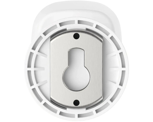 Zadná strana bieleho držiaka s otvorom pre kľúč