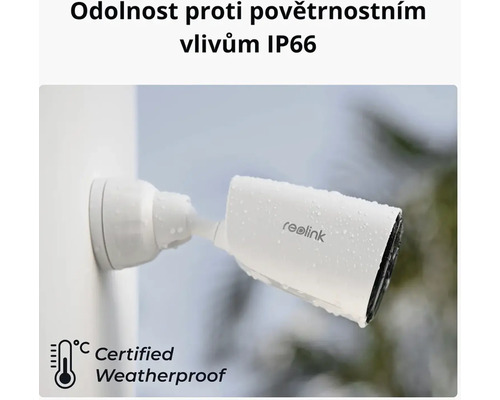 Reolink bezpečnostná kamera, certifikácia odolnosti voči poveternostným vplyvom