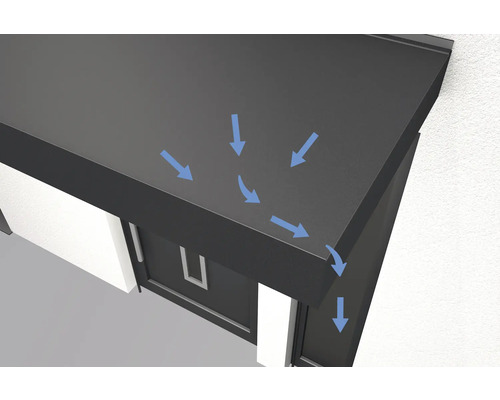 Strešný žľab s odtokom vody