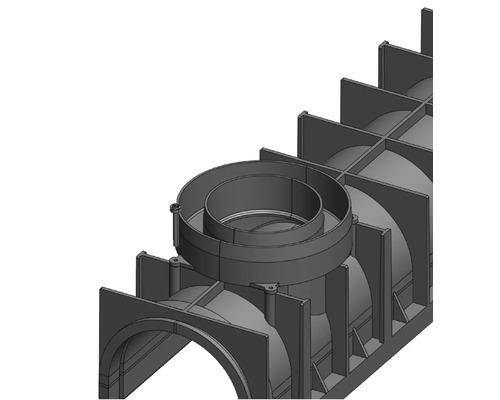 Detailný pohľad na vsakovací systém dažďovej vody z plastu