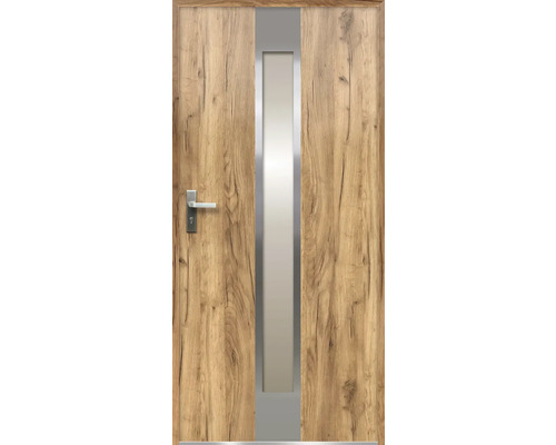 Drevené dvere so svetlíkom a kľučkou