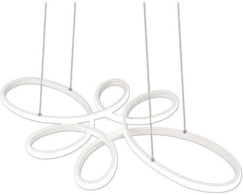 Moderné závesné svietidlo so zložitými prstencovými prvkami