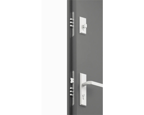 Dvere s viacbodovým zamykaním, kľučka a otočný gombík