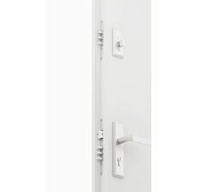 Dvere s tyčovým zámkom, otočným gombíkom a kľučkou