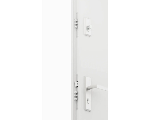 Dvere s tyčovým zámkom, otočným gombíkom a kľučkou