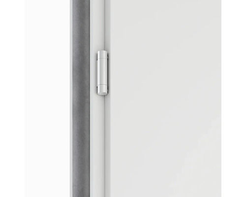 Detail bieleho dverového závesu