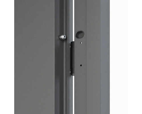 Detail dverí so závesom a zámkom