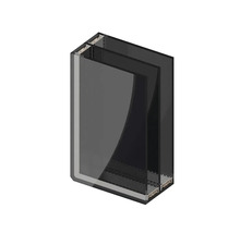 Priečny rez sklenenou tabuľou na ilustráciu konštrukcie