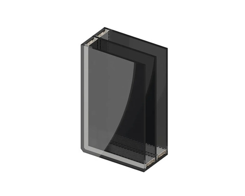 Trojsklo s dištančnými vložkami v reze