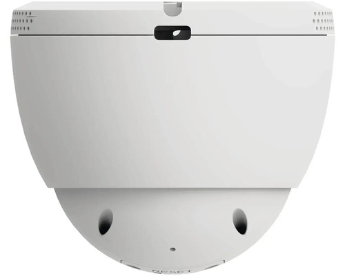 Detailný pohľad na bielu bezpečnostnú kameru