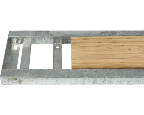 Kovový rám s drevenou doskou