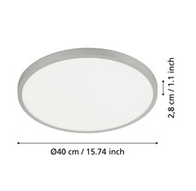 Okrúhle stropné svietidlo s priemerom 40 centimetrov
