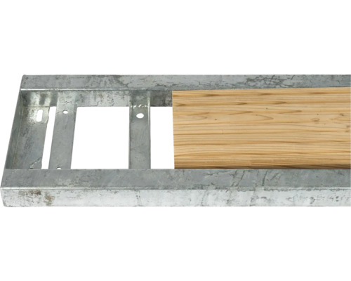 Kovový rám s drevenou doskou