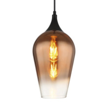 Závesná lampa s jantárovým skleneným tienidlom a svetelným zdrojom