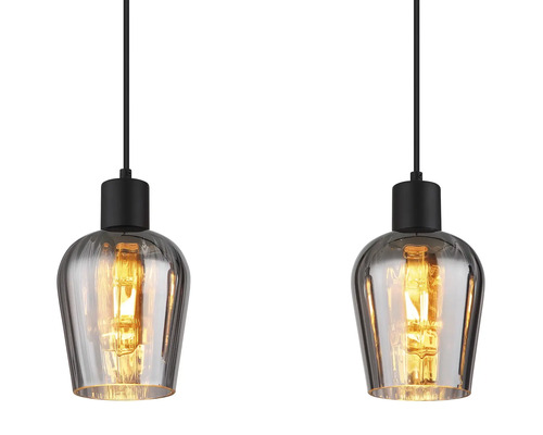 Dve závesné svietidlá so skleneným tienidlom
