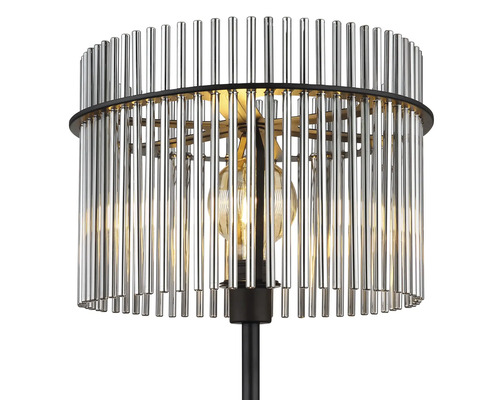 Stojacia lampa s tienidlom zo sklenených tyčí