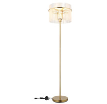 Stojacia lampa s tienidlom z prúžkov