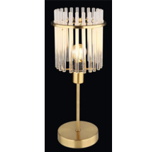 Stolná lampa z kovu a skla