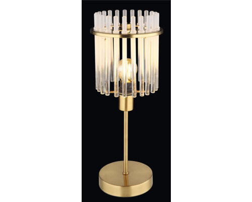 Stolná lampa z kovu a skla