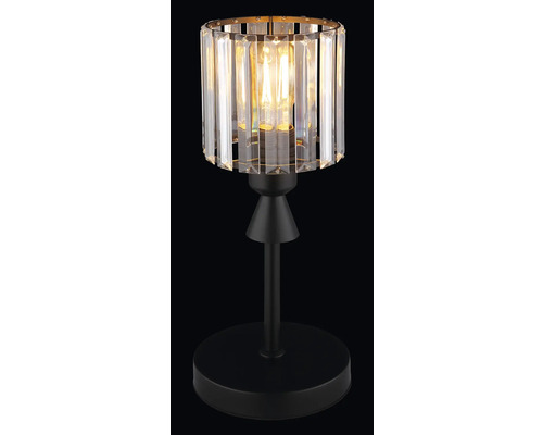 Dekoratívna stolná lampa s tienidlom z krištáľového skla