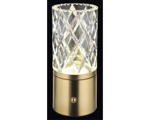 Dekoratívna stolná lampa s krištáľovým tienidlom a zlatou základňou