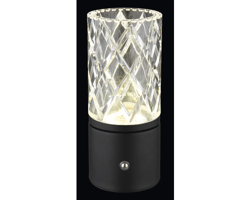 Dekoratívna stolná lampa s krištáľovým efektom a spínačom