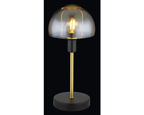 Stolná lampa so skleneným tienidlom a žiarovkou