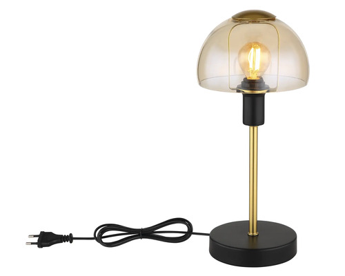 Stolná lampa s tienidlom a žiarovkou