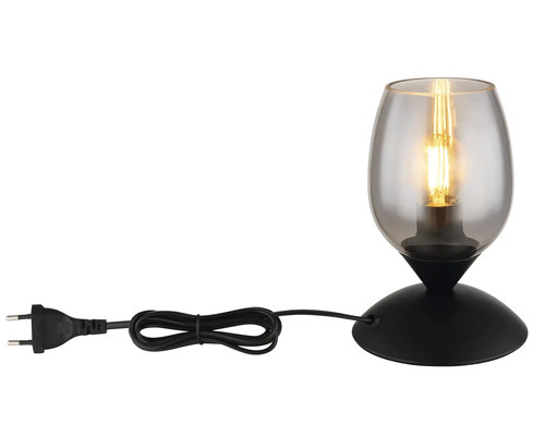 Stolná lampa so sklenenou bankou a svetelným zdrojom