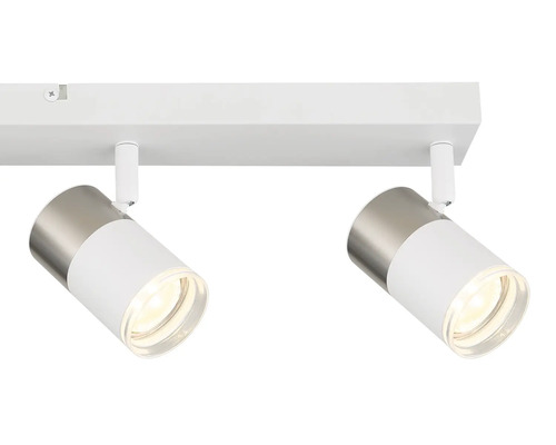 Dve svietidlá na bielej lište