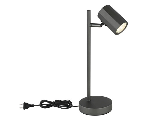 Stolná lampa s okrúhlou základňou a nastaviteľným bodovým svetlom