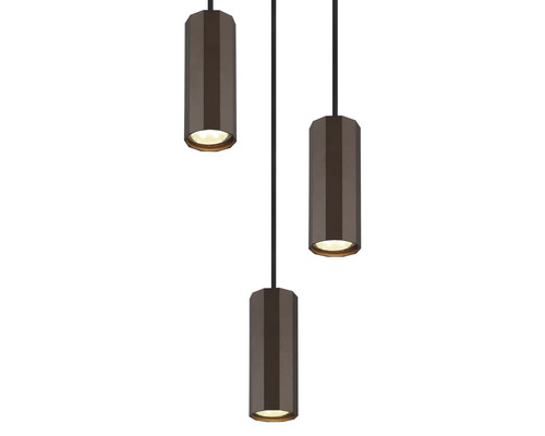 Závesné svietidlo s tromi žiarovkami a valcovými tienidlami