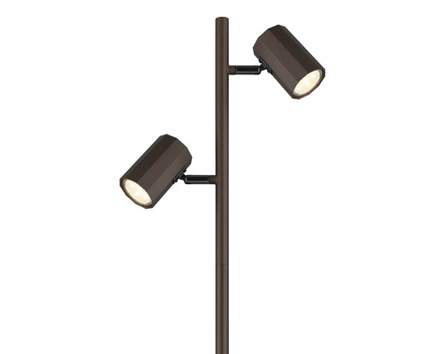 Záhradný reflektor s dvoma svietidlami na tyči