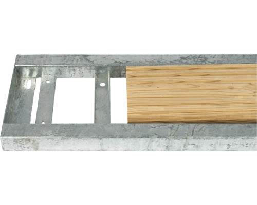 Kovový rám s drevenou doskou