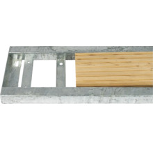 Kovový kvetináč s drevom