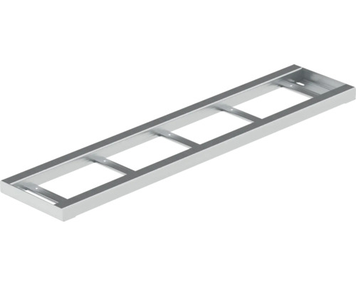 Kovový rám s obdĺžnikovými otvormi na inštaláciu