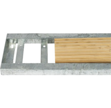 Kovový rám s drevenou doskou