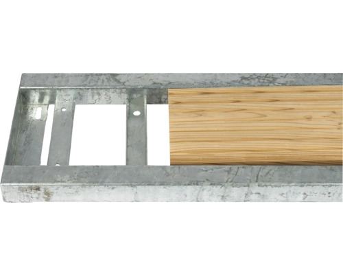 Kovový rám s drevenou doskou