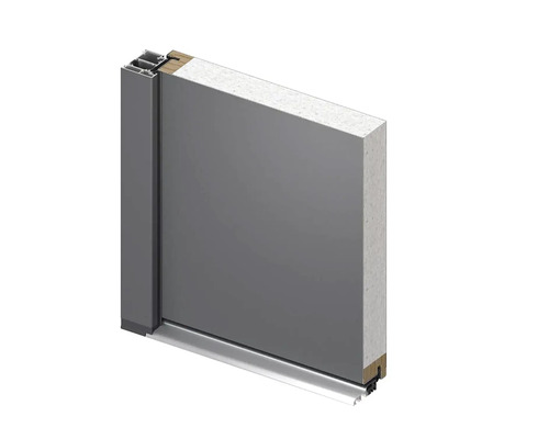 Priečny rez vnútorných dverí s rámom