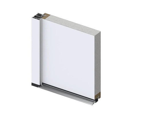 Priečny rez dverí s rámom a tesnením