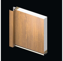 Priečny rez dverí s drevenou štruktúrou