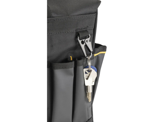 Detailný pohľad na brašňu na náradie s krúžkom na kľúče